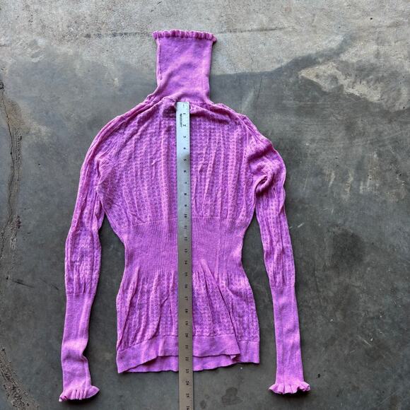 Moda International Turtle Neck Sweater Women's M Pink Knit Long Sleeve 36010042 - Picture 14 of 15